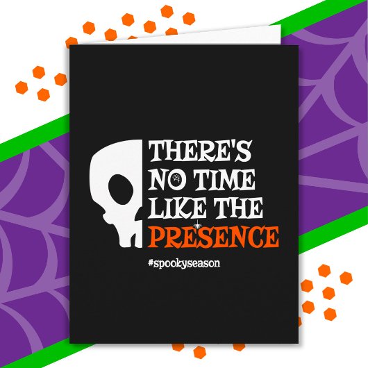 Halloween Spirit Spooky Skull Funny Halloween Kaart