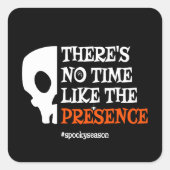 Halloween Spirit Spooky Skull Funny Halloween Vierkante Sticker (Voorkant)