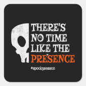 Halloween Spirit Spooky Skull Funny Halloween Vierkante Sticker (Voorkant)