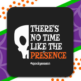 Halloween Spirit Spooky Skull Funny Halloween Vierkante Sticker