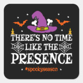 Halloween Spirit Spooky Witch Pet Funny Halloween Vierkante Sticker (Voorkant)