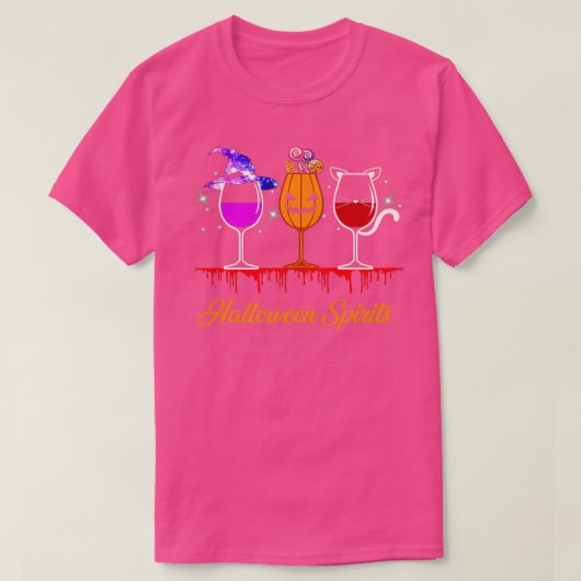 Halloween Spirit Wine T-shirt (Design voorkant)