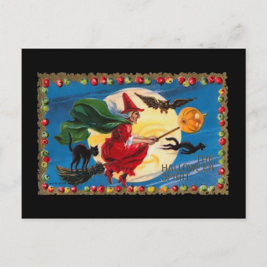  Halloween Spirit Witch Invitation Briefkaart (Voorkant)