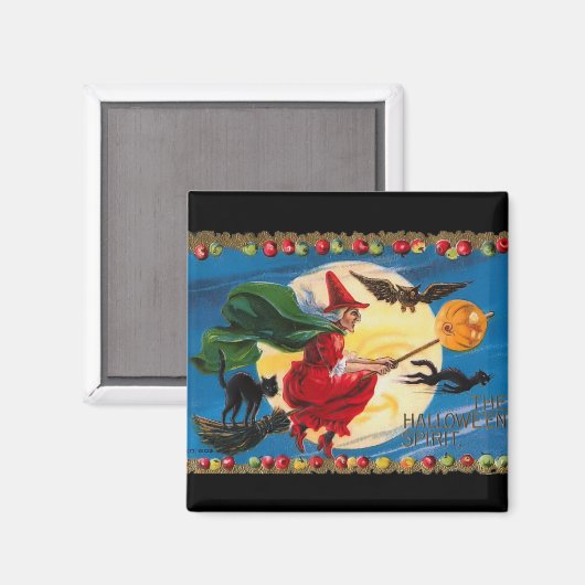  Halloween Spirit Witch Magnet (Voorkant / Achterkant)