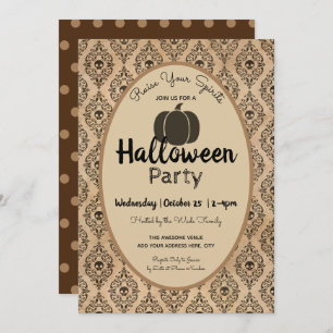 Halloween Spirits Party  Damask Kaart