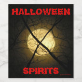 HALLOWEEN SPIRITS WIJN ETIKET (Enkel label)