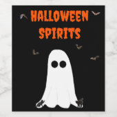 Halloween Spirits Wijnfles Etiket (Set van 6) (Enkel label)