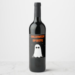 Halloween Spirits Wijnfles Etiket (Set van 6)