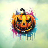 Halloween splash kleur pompoen raamsticker (Vel 3)