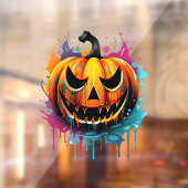 Halloween splash kleur pompoen raamsticker (Vel 2)
