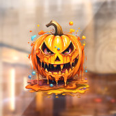 Halloween splash kleur pompoen raamsticker (Vel 2)