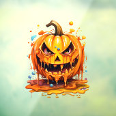 Halloween splash kleur pompoen raamsticker (Vel 3)