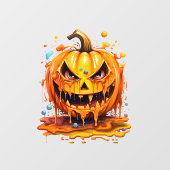 Halloween splash kleur pompoen raamsticker (Vel)