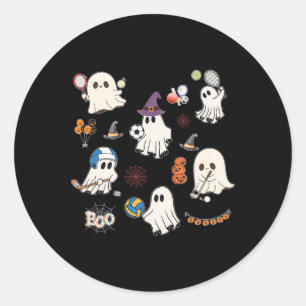 Halloween-spoken die voetbaltennis-hockeyvolleybal ronde sticker