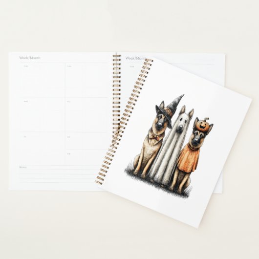Halloween Spoken Duitse Herdershond Planner (Display)
