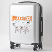 Halloween-spoken en dansende skeletten sticker (Koffer)