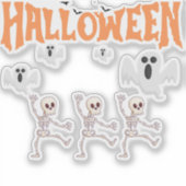 Halloween-spoken en dansende skeletten sticker (Voorkant)