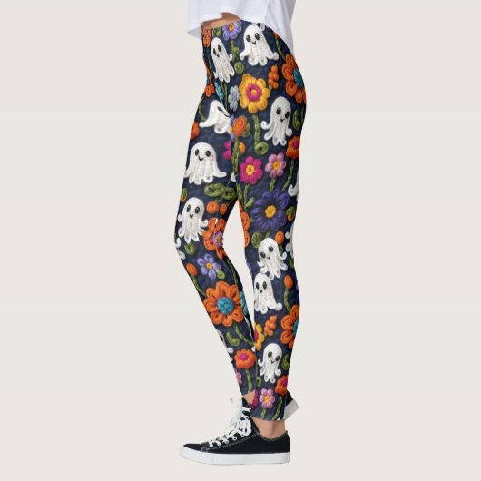 Halloween-spoken en wilde bloemen leggings (Links)