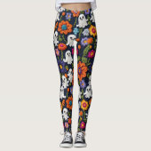 Halloween-spoken en wilde bloemen leggings (Voorkant)