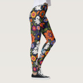 Halloween-spoken en wilde bloemen leggings (Rechts)