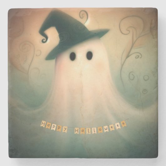 Halloween/Spoken/Fall/Whimsisch ornament Stenen Onderzetter (Voorkant)