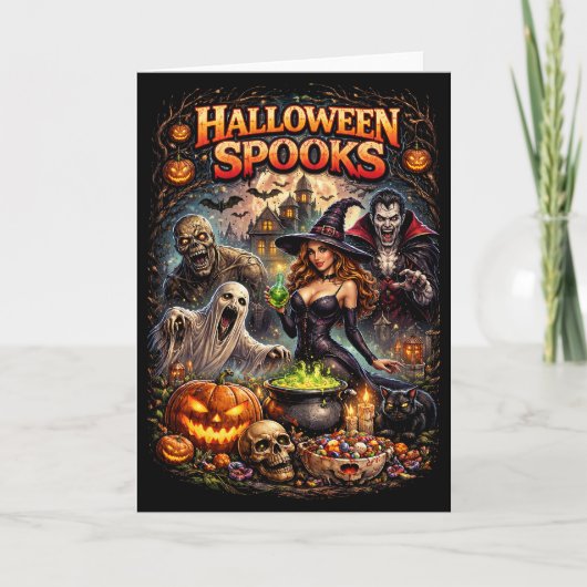Halloween Spoken Feestdagen Kaart (Voorkant)