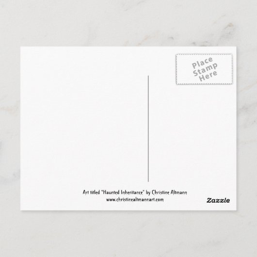 Halloween, spoken, haunted, huis, mansie briefkaart (Achterkant)