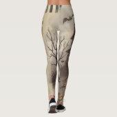 Halloween, Spoken Huis , Zwarte Kat Leggings (Achterkant)