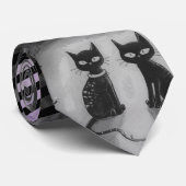 Halloween, Spoken Huis , Zwarte Kat Stropdas (Opgerold)