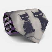 Halloween, Spoken Huis , Zwarte Kat Stropdas (Opgerold)