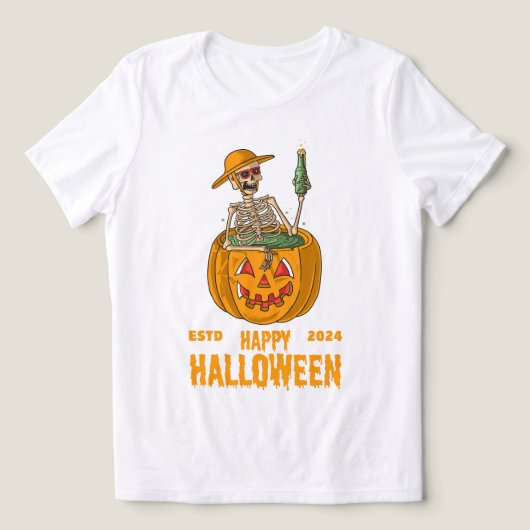 Halloween-spoken in elke hoek Tri-Blend shirt (Design voorkant)
