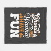 Halloween-spoken Just Wanna Have Fun Design_1 Fleece Deken (Voorkant (Horizontaal))