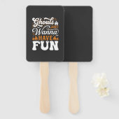 Halloween-spoken Just Wanna Have Fun Design_1 Handwaaier (Voorkant en achterkant)