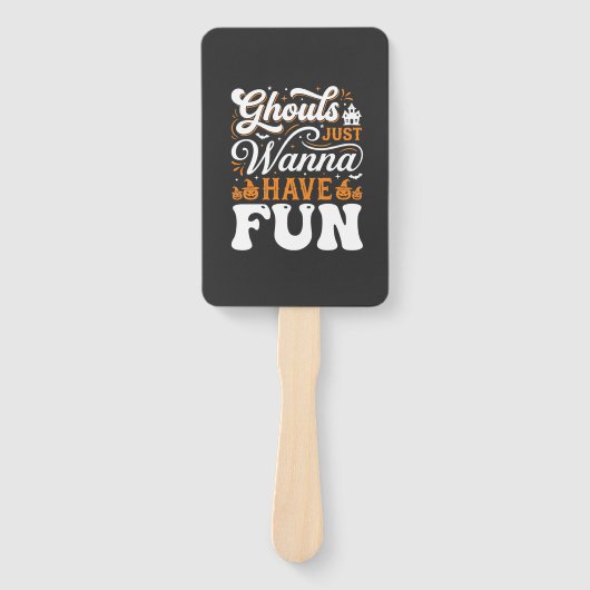 Halloween-spoken Just Wanna Have Fun Design_1 Handwaaier (Voorkant)