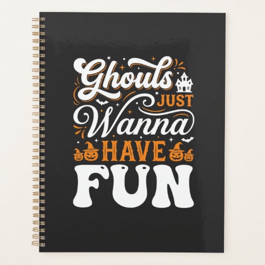 Halloween-spoken Just Wanna Have Fun Design_1 Planner (Voorkant)