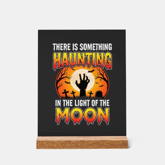 Halloween Spoken Maan Kerkhof Horror Acryl Bord (Voorkant)