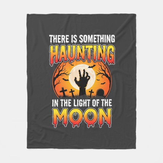Halloween Spoken Maan Kerkhof Horror Fleece Deken (Voorkant)