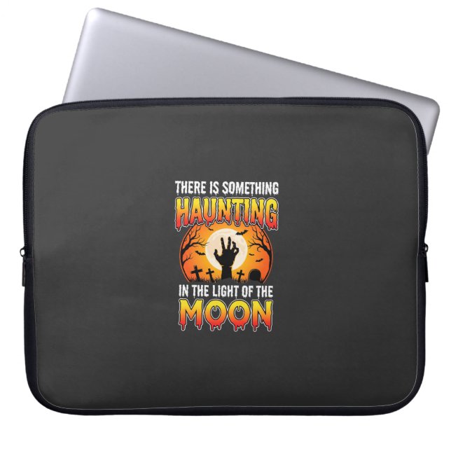 Halloween Spoken Maan Kerkhof Horror Laptop Sleeve (Voorkant)