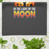 Halloween Spoken Maan Kerkhof Horror Theedoek (Gevouwen)