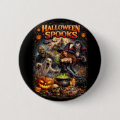 Halloween Spoken Ronde Button 5,7 Cm (Voorkant)