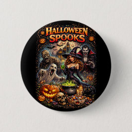 Halloween Spoken Ronde Button 5,7 Cm