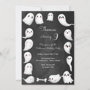 Halloween spoken verjaardagsfeestje voor kinderen kaart