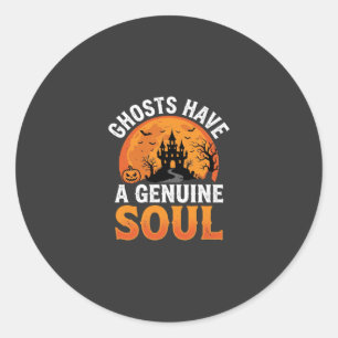 Halloween-spoken Verschijnen Hebben een Echte Ziel Ronde Sticker