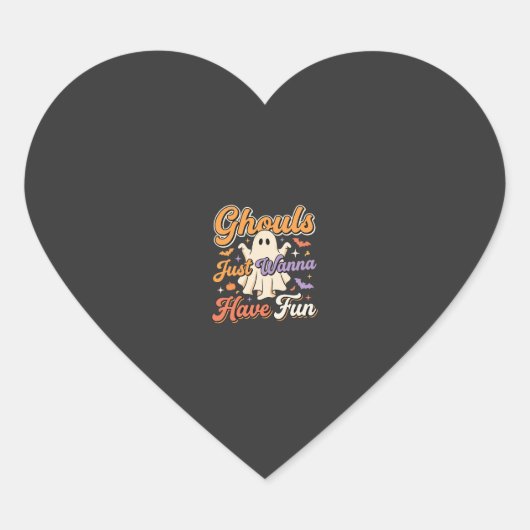 Halloween-spoken Verschrikkelijken Willen Gewoon P Hart Sticker (Voorkant)