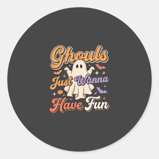 Halloween-spoken Verschrikkingen Willen Gewoon Pre Ronde Sticker (Voorkant)