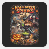 Halloween Spoken Vierkante Sticker (Voorkant)