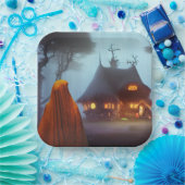 Halloween Spokenbeeld Papieren Bordje (Feest)