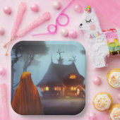 Halloween Spokenbeeld Papieren Bordje (Feest)