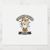 Halloween Spokeneskader Sparkling Wijnetiket (Enkel label)