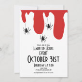 Halloween Spokenhuis Bloed Spinnen Kaart (Voorkant)